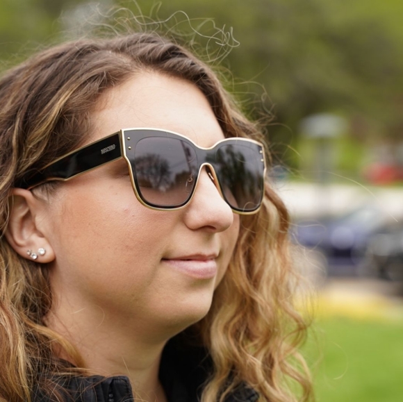 Moschino Dark Havana Sunglasses NWT - Picture 6 of 10